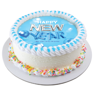 새해 신년 해피뉴이어 풍선 DIY 케익 만들기 재료 식용 포토 종이 케이크 시트 초미니