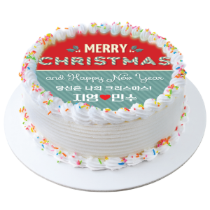 크리스마스 레터링 타이포그래픽 DIY 케이크 만들기 재료 식용포토종이 케익 시트 초미니